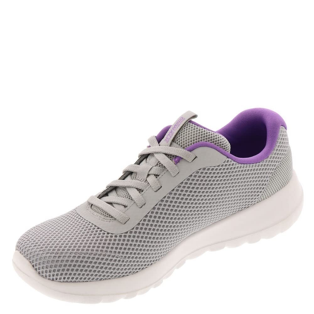 Skechers GO Walk Joy - Light Motion, Gray/Lavender, 9.5 Wide 124707W - Picture 3 of 10